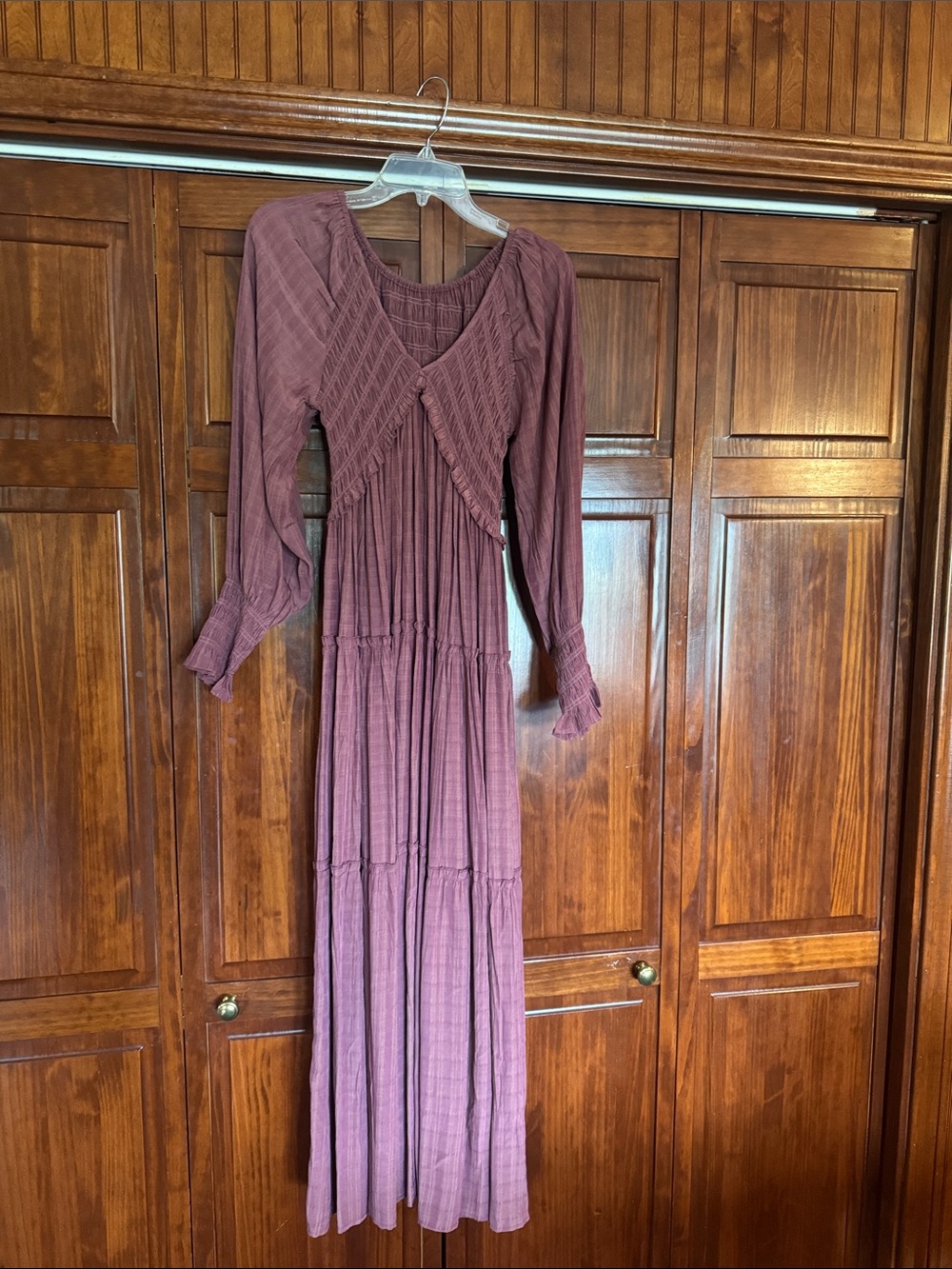 NWT- Long Mauve Boho Maxi Dress - Women